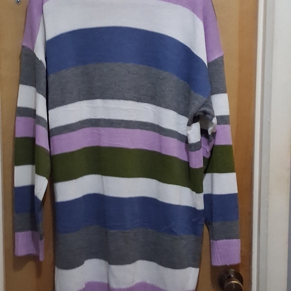 Ecowish Green and Purple Knitted Cardigan Size XL - Picture 3 of 3